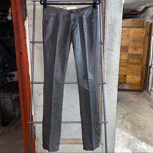 Stella McCartney Waxed Faux Leather Black Jeans